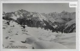 Winter auf Braunwald - Blick auf Hausstock u. Kärpfstock