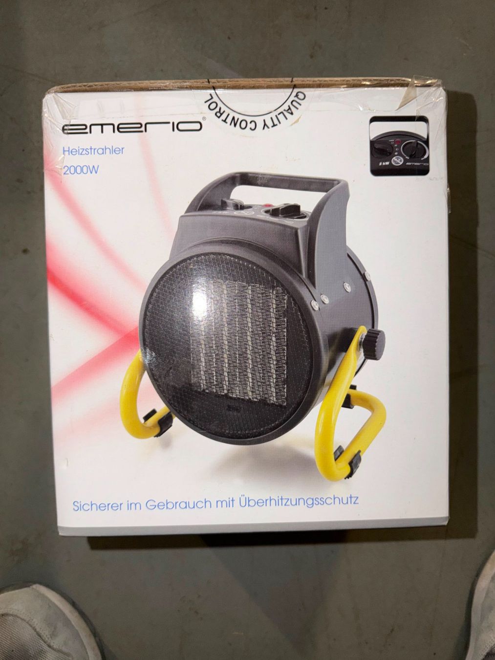 Heizgeräte: Emerio Heizstrahler 2000W neuwertig – Neu und originalverpackt aus Arbon von lau_k6gr