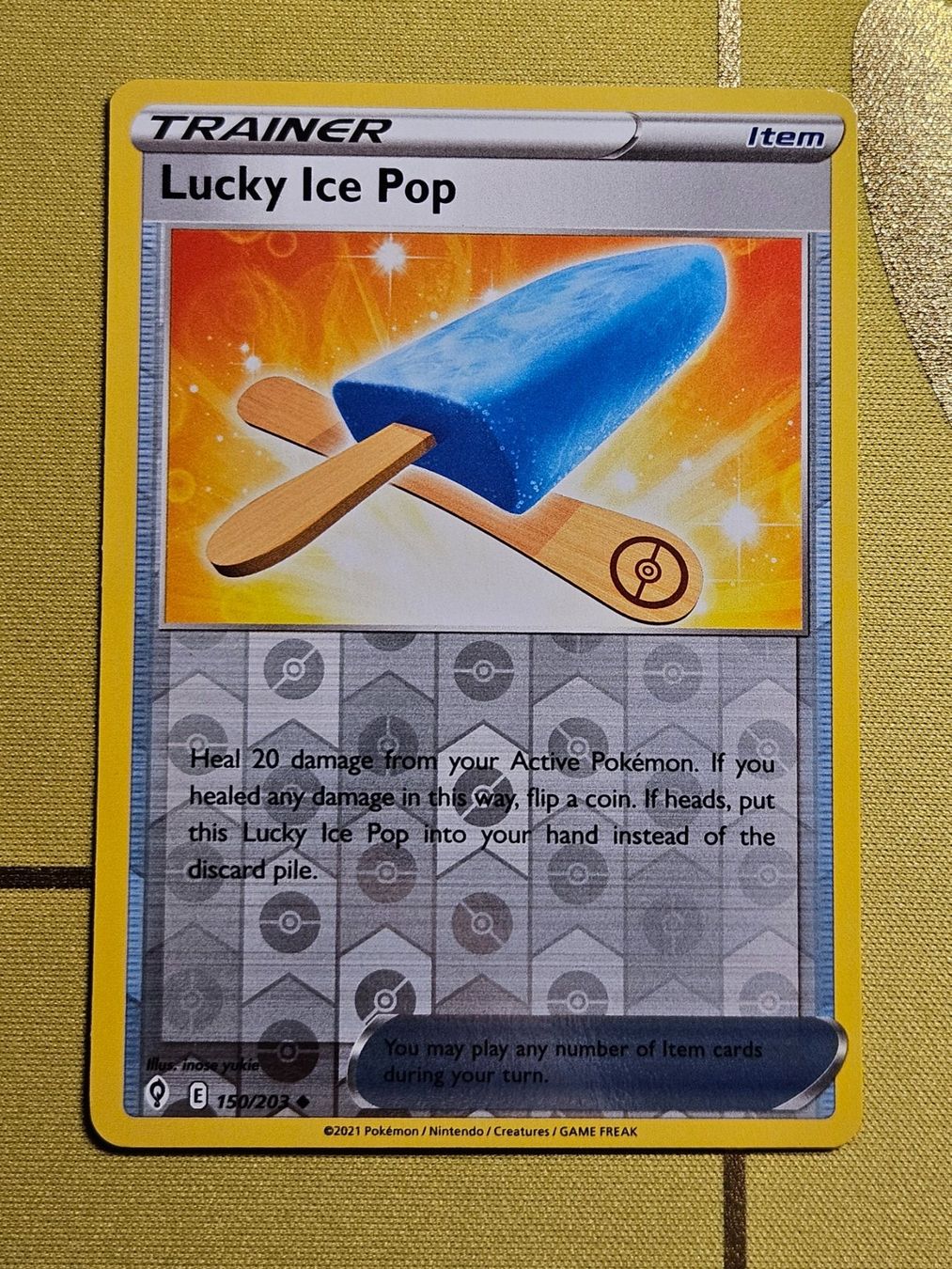 Pokémon Sammelbilder & Trading cards: Evolving Skies - Lucky Ice Pop 150/203 EN – Gebraucht aus Bellinzona von Pokemarco