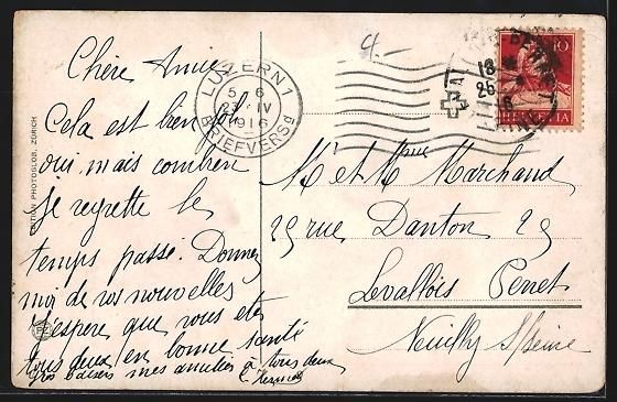 Cartoline postali: Luzern, Teilansicht mit Kirche und Pilat – Usato da Berlin venduto da bartko-reher 1