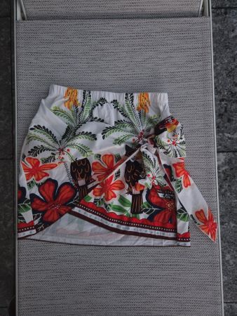 Kurzer bunter Wickelrock Gr.M, Shein
