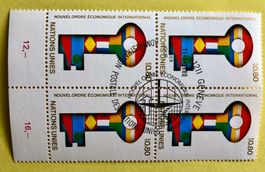 4 er Block Nations Unies gestempelt  ﻿Siehe Original Fotos ﻿