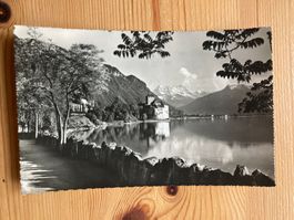 Château de Chillon et les Dents du Midi - AK 1947