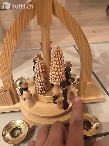 Kerzenständer: Weihnachtsholzkarusell mit Kerzen – Neu (gemäss Beschreibung) aus Rheineck von Princessaitaliana 1