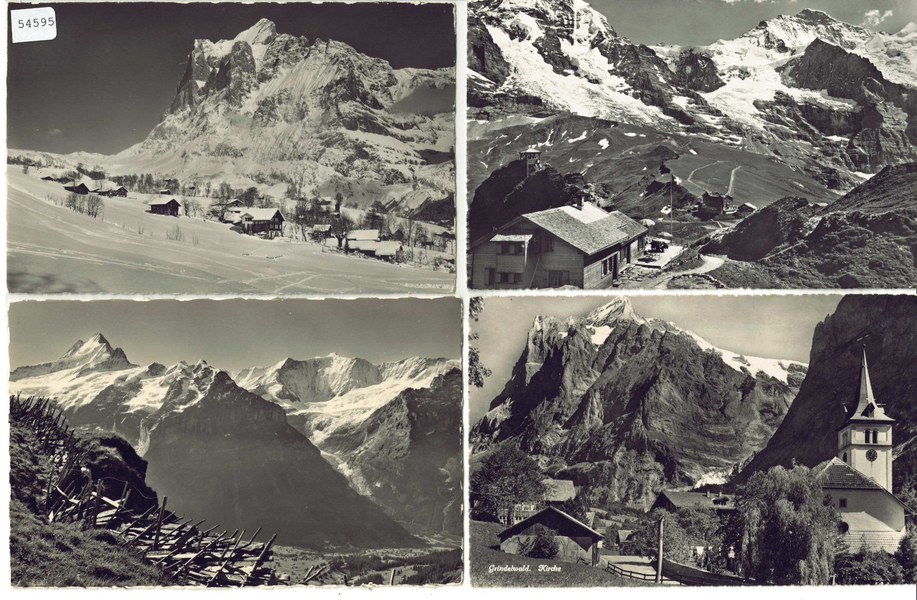 Ansichtskarten: 4 AK - Grindelwald – Gebraucht aus Ettingen von Kartenplanet