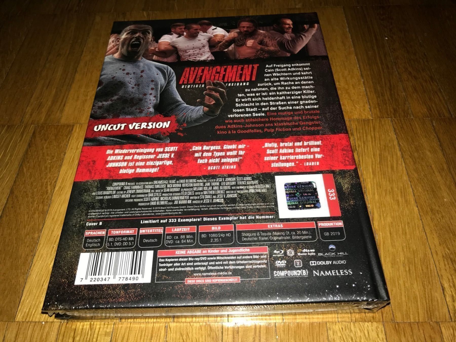 Tutti i DVDs: Avengement - Blutiger Freigang - MEDIABOOK - B - UNCUT – Nuovo e nell'imballaggio originale da Basel venduto da havsok 1