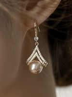 Jolies boucles d’oreilles plaquées perles légères neuv