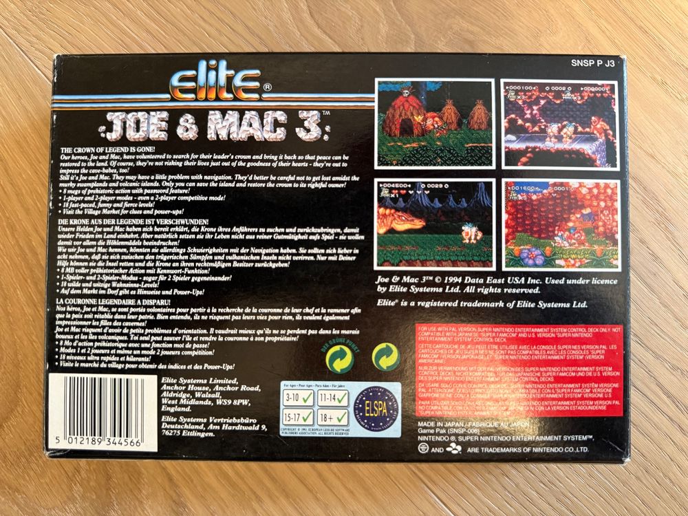 Joe & Mac 3 SNES PAL EU(mit EN/DE/FR Anleitung) *sehr gut* 3