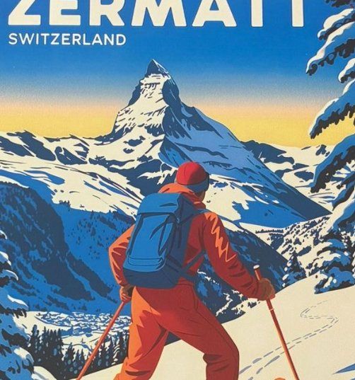 Insegne: Zermatt - schönes  Retro Blechschild - 20x30 CM - neu!!! – Nuovo e nell'imballaggio originale da Bremgarten AG venduto da Eurotiz