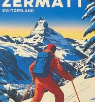 Zermatt - schönes  Retro Blechschild - neu!