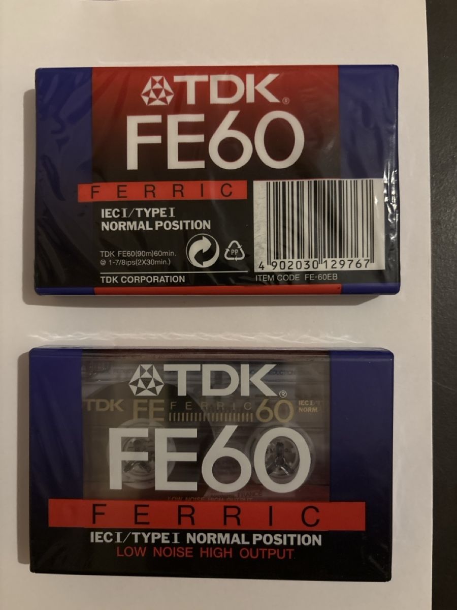 Cassettes audio: 2x Cassettes TDK FE60 Ferric Type I Neuf – Neuf avec emballage d'origine à Les Avanchets par EdikaGo