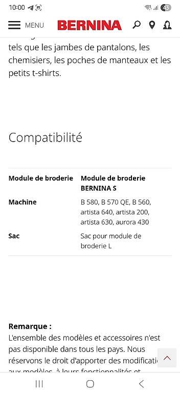 Bernina Macchine da cucire: Module de broderie Bernina S – Usato da Dorénaz venduto da kat_fb79 1