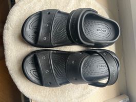 Schwarze Crocs Plateux Sandalen Grösse 39, Top!