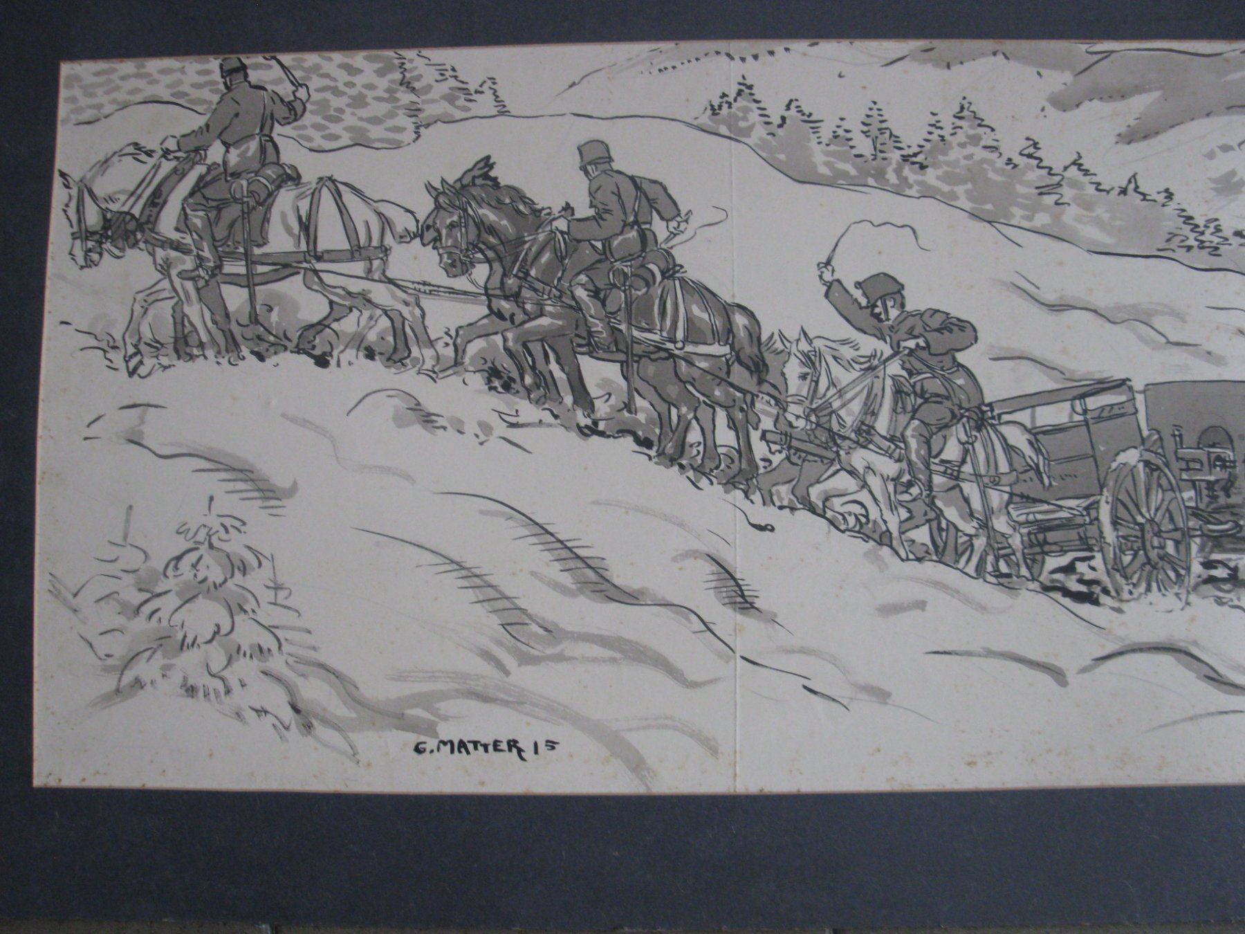 Dipinti: Schweizer Militär 1915 - Gemälde – Usato da Bischofszell venduto da Joachim-115 1