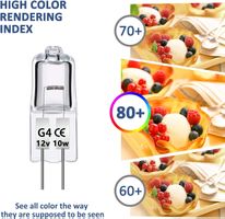 G4 Halogen Light Bulbs 12V  2700K Dimmable 12 Pack