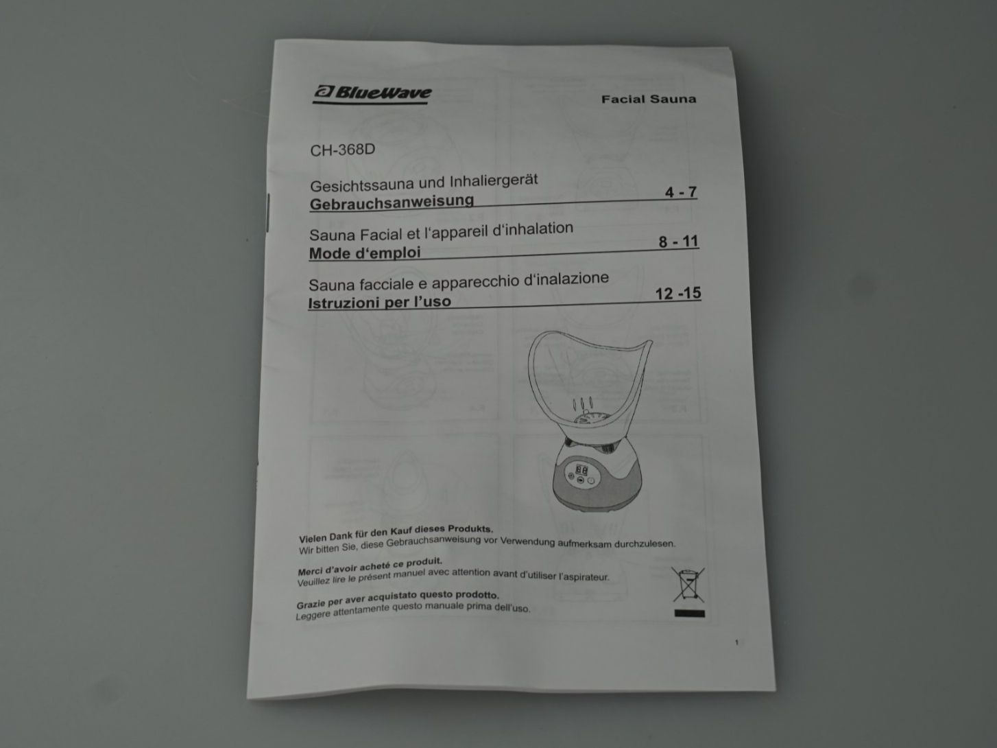 Cura del viso: Gesichtssauna & Inhalationsgerät – Nuovo (secondo la descrizione) da Rüti ZH venduto da Restwert_Rueti_ZH 3