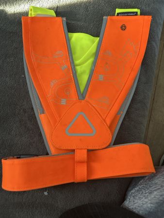 Signalweste TCS orange reflektierend gebrauchter Zustand