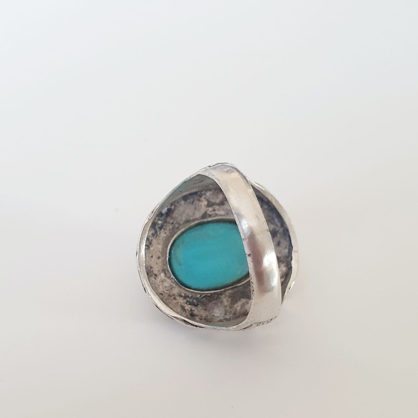 Anelli: Vintage Silber Ring mit Türkis-Stein, Grösse 20.3 mm, – Usato da Kreuzlingen venduto da Wunderkiste123 5