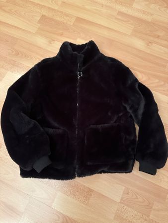 Veste fausse fourrure noire - taille 158