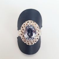 Jungendstil ? Silberring mit blauer Stein 835er Gr. 19,3mm