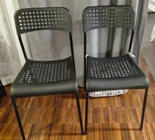 2 IKEA ADDE Stühle schwarz, inkl. 2 Gratis Kissen!