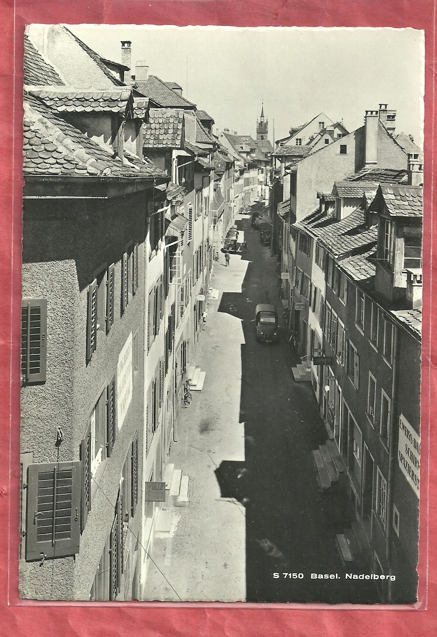 Cartoline postali: Basel Nadelberg - 1950 – Usato da Fislisbach venduto da Porano