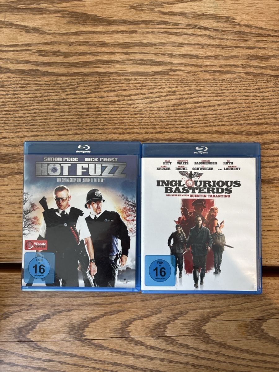 Tutti i DVDs: Blu-ray Hot Fuzz & Inglourious Basterds – Usato da Müllheim venduto da sportandfungirl
