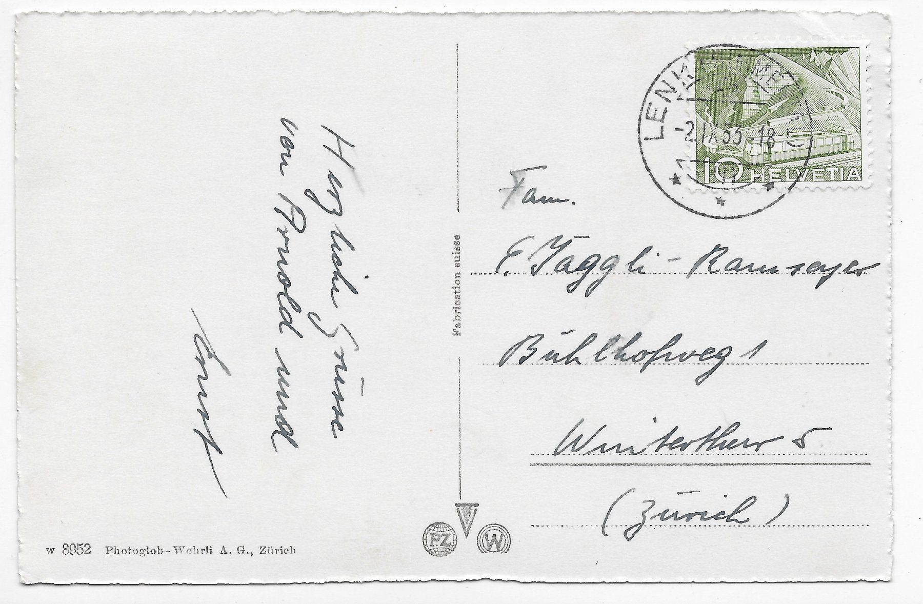 Cartoline postali: Partie bei Lenk – Usato da Hefenhofen venduto da Richsalz 1