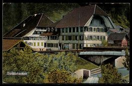 AK Trubschachen, Teilansicht des Ortes mit Brücke