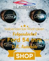 Ford 54 mm Nabendeckel Nabenkappen Felgendeckel Neu Schwarz