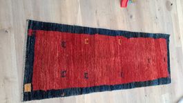 Gabbeh Orientteppich Läufer, Rot/Blau, Top!