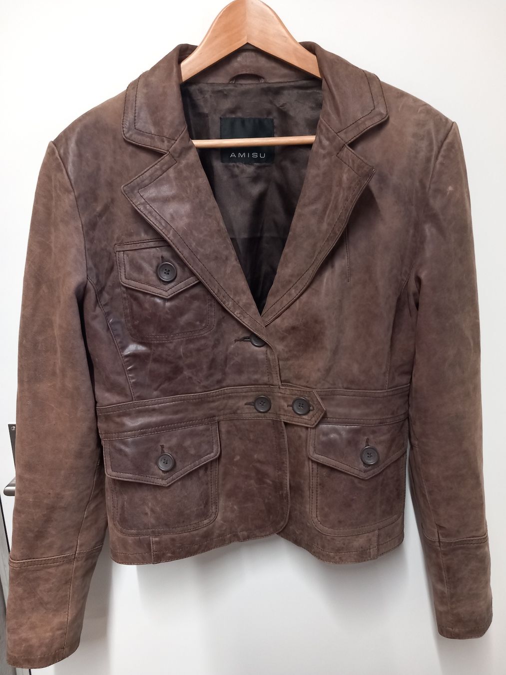 Giacche: Amisu Lederjacke Echtleder Gr.M, braun – Usato da Gwatt (Thun) venduto da umwelt-brocki 3