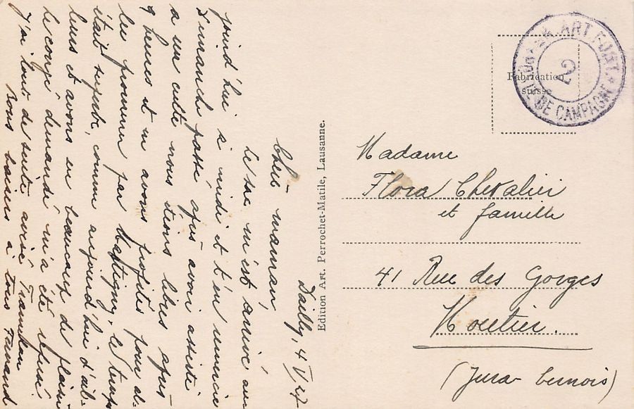 Cartoline postali: La Dent de Morcles, circulée 1927 ART.FORT. 2 – Usato da Frauenfeld venduto da POML 1