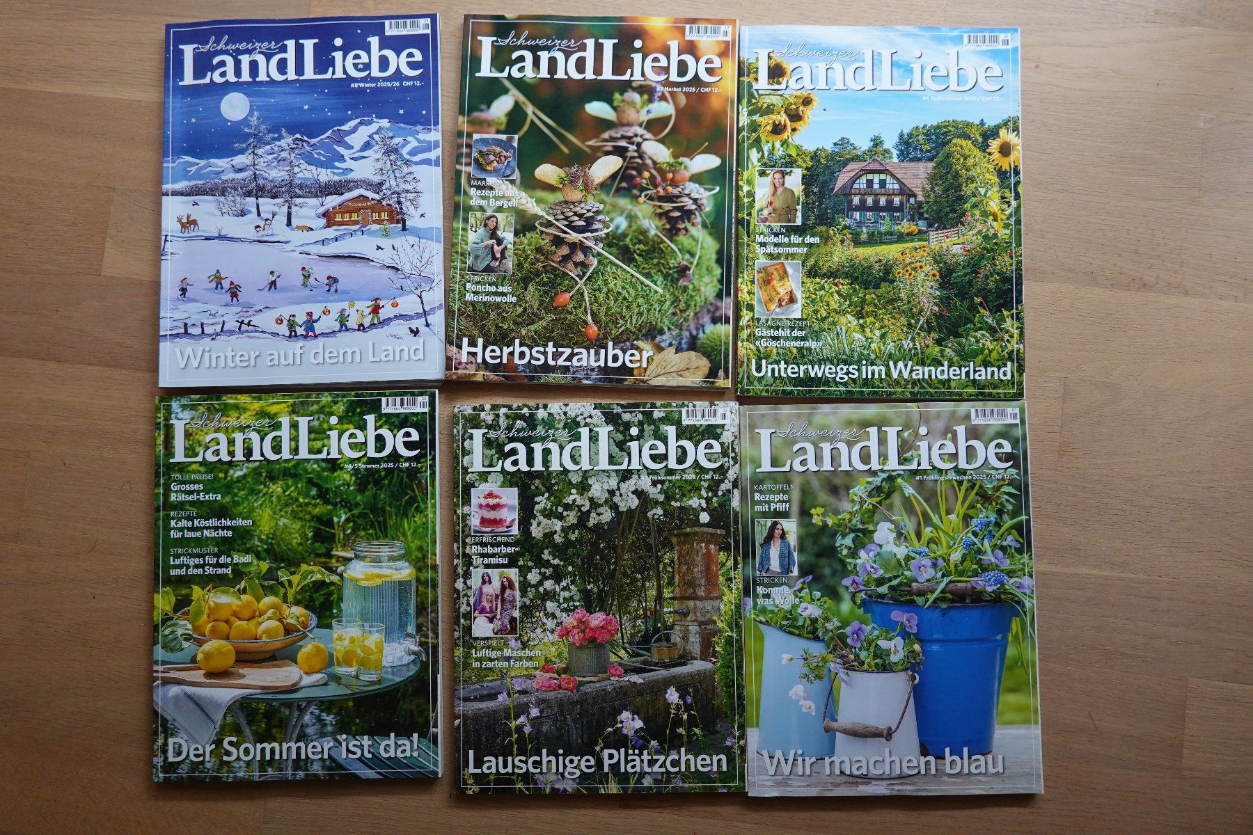 Riviste & Magazine: 6 Schweizer LandLiebe Magazine Schweiz 2025 Garten Kochen... – Usato da Jona venduto da simongarden
