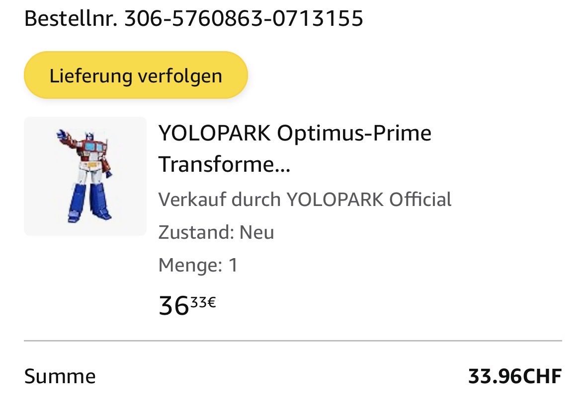 Giocattoli: Yolopark Optimus Prime AMK Pro-Series Transformers – Usato da Hinwil venduto da Anngeblich0815 3