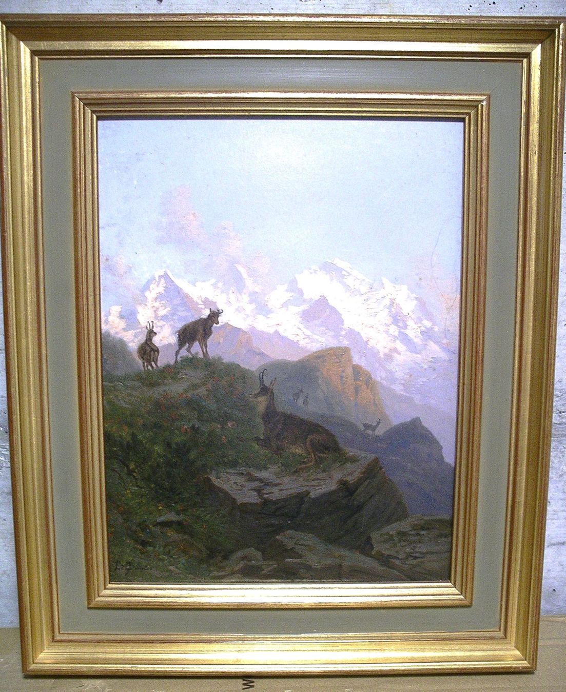 Dipinti: Eduard BÜHLER Brienz, Eiger Mönch & Jungfrau – Usato da Oberhofen am Thunersee venduto da luuping99 1