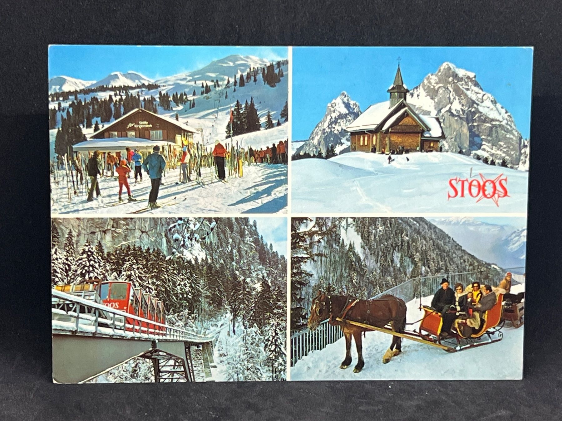 Cartoline postali: Ansichtskarte: Sporthaus Suter Stoos – Usato da Widnau venduto da Brusi9