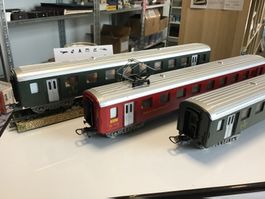 LIMA H0 SBB Speisewagen und 2 PERSONENWAGEN