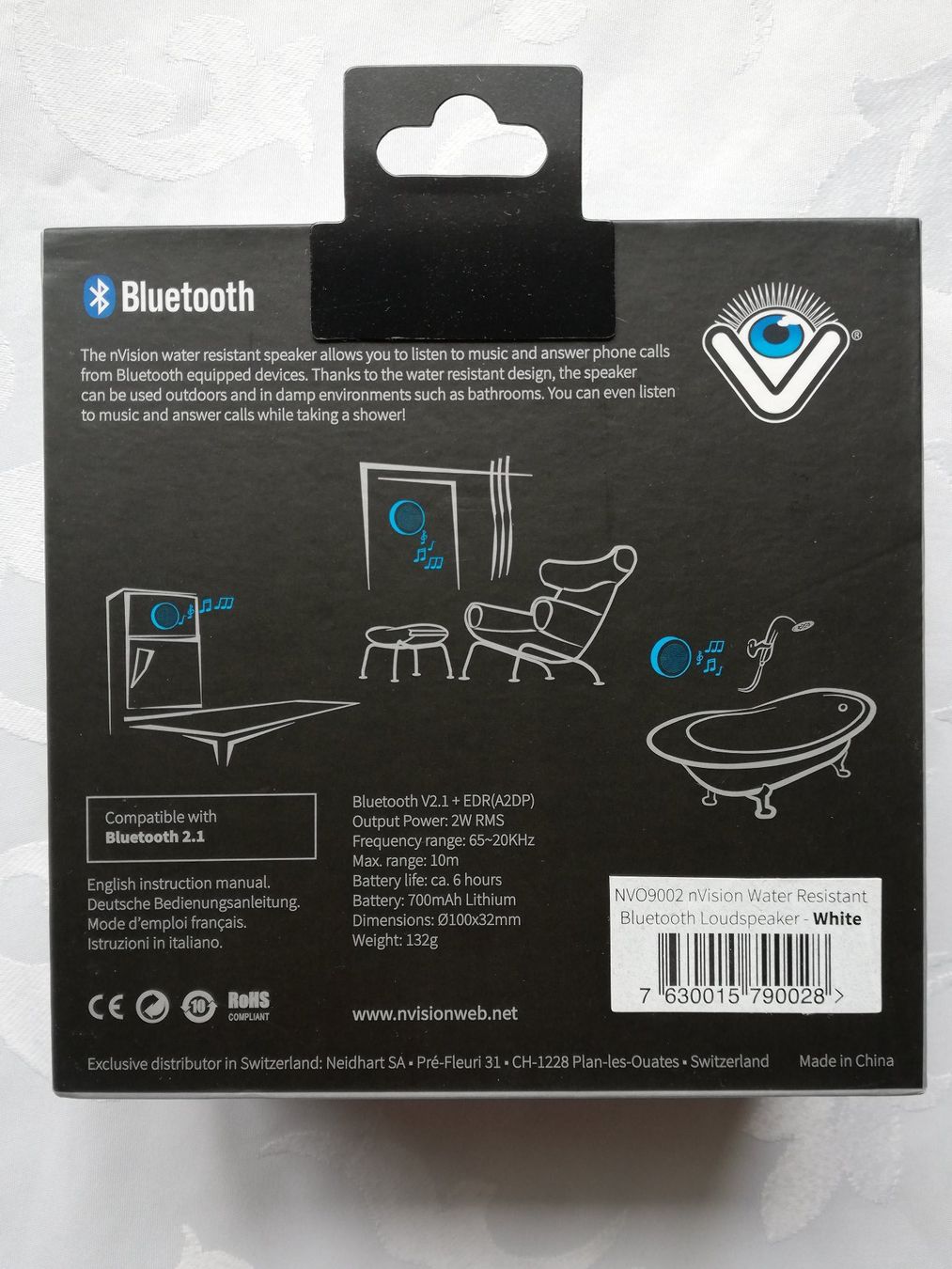 Casse acustiche: Bluetooth Lautsprecher weiss – Nuovo e nell'imballaggio originale da Witterswil venduto da ushornet 1