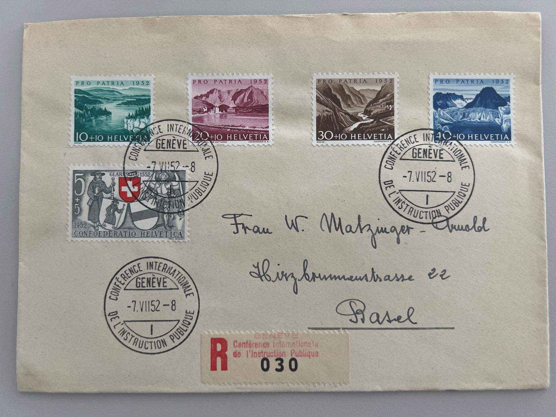 Tutti i francobolli: 1952 PP- Satzbrief – Usato da Buchrain venduto da wmm