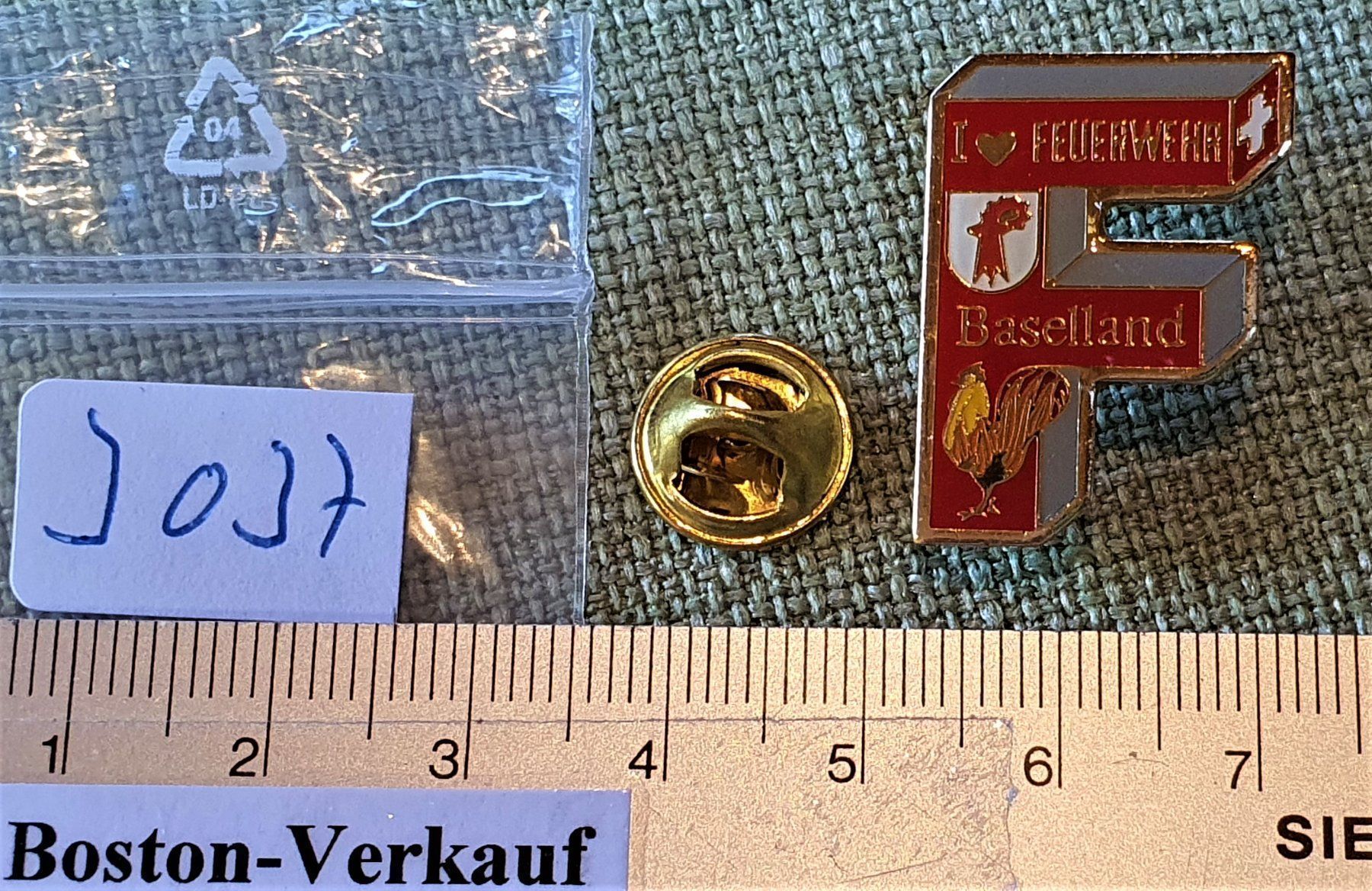 Tutti i francobolli: J037 I Like Feuerwehr Schweiz Baselland – Usato da Reinach BL venduto da Boston-Verkauf 1