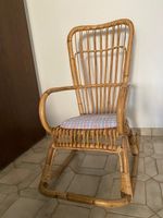 Vintage Schaukelstuhl aus Rattan / Bamus - Retro-Design