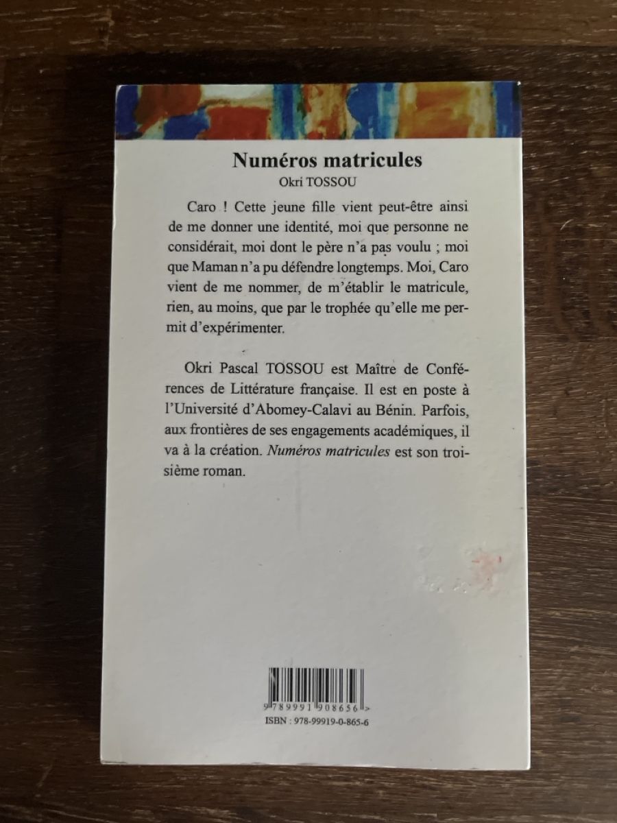 Libri: Numéros matricules - Okri Tossou – Nuovo (secondo la descrizione) da Zürich venduto da bku_fch9 1