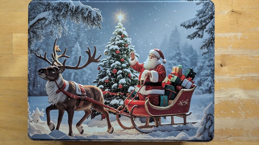DECHOUS Weihnachtsplätzchendose Weißblech Keksdos Produktbild-Vorschau 4