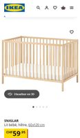 Ikea Sniglar Babybett (Kinder)Buche 60x120cm inkl. Matratze