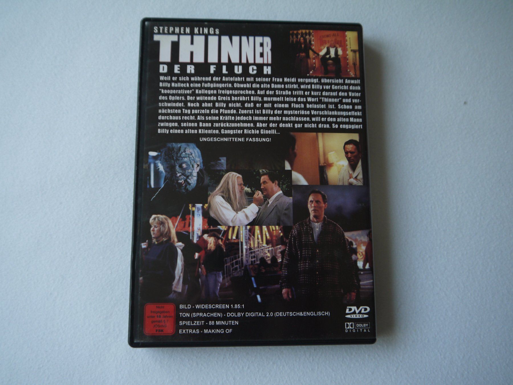 Alle DVDs: Stephen King - THINNER -Der Fluch - uncut -selten – Gebraucht aus Hagendorn von Blaf 1