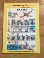 Iberia Regional CRJ-900 Safety card