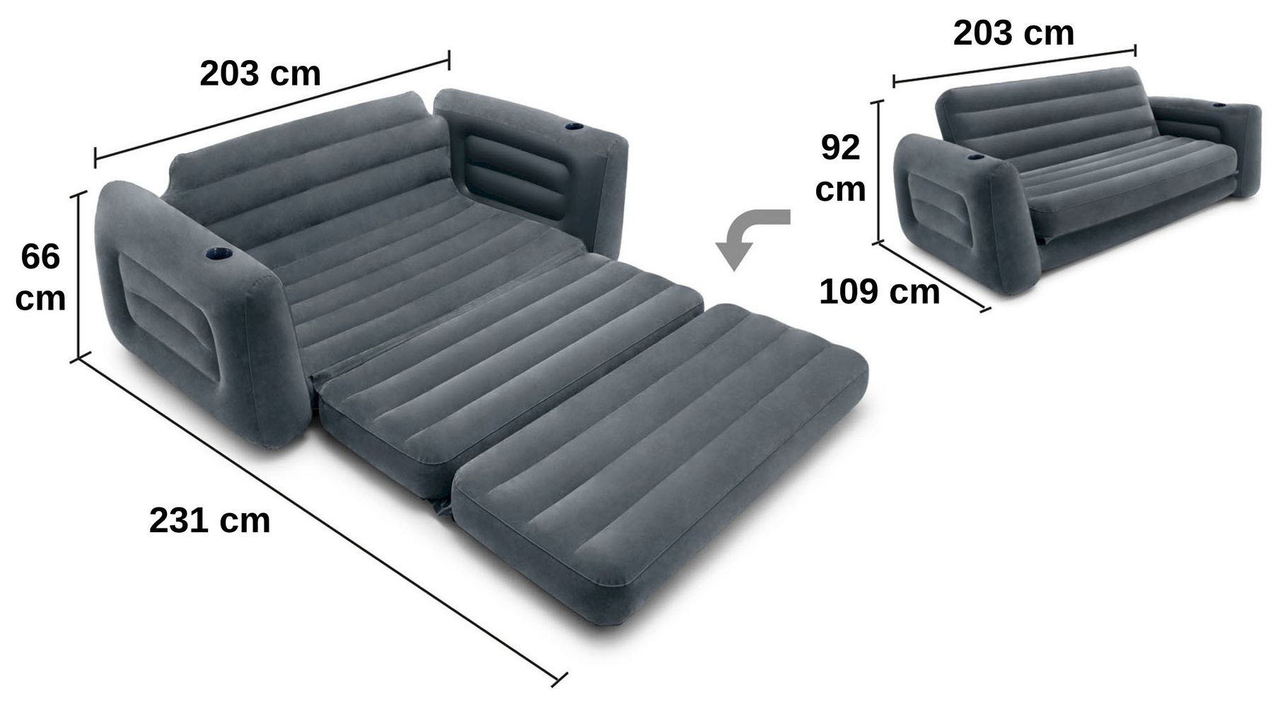 Sofas: Intex Aufblasmöbel Sofa Pull-Out Sofa – Neu und originalverpackt aus Bottighofen von zaap 6