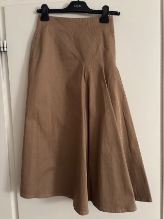 DIOR Baumwolljupe beige mit plissierten Falten 34