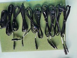 10 Stück neue Netzkabel Stromkabel C7-T26 schwarz Hifi PC